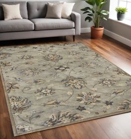 5' X 8' Gray Wool Hand Tufted Area Rug