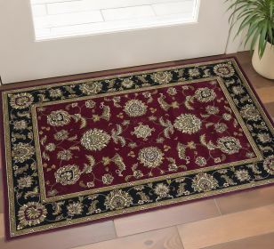 1' X 2' Red Or Black Medieval Inspired Area Rug
