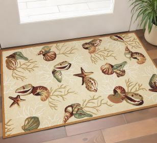 2' X 3' Beige Hand Tufted Area Rug