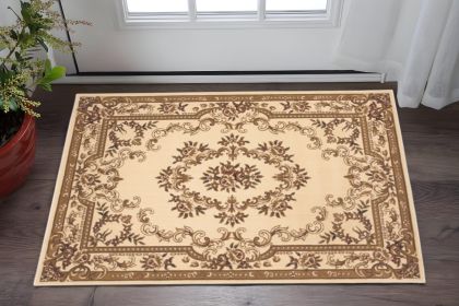 2' X 3' Polypropylene Ivory Accent Rug