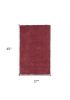 2' X 4' Red Shag Hand Woven Area Rug