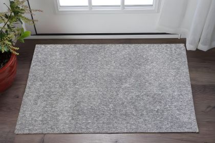 2' X 4' Grey Heather Indoor Shag Rug