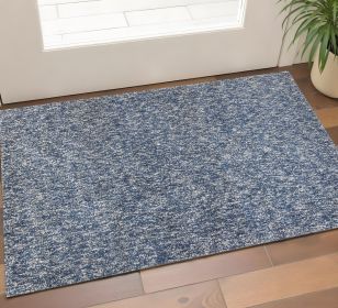 2' X 4' Indigo Hand Woven Area Rug