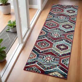 2' X 7' Red Polypropylene Runner Rug