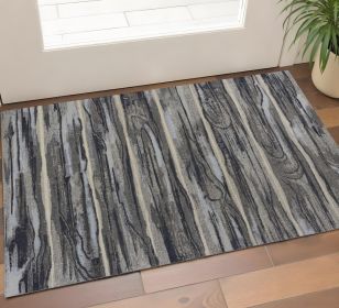 3' X 5' Gray Woodland Lodge Area Rug