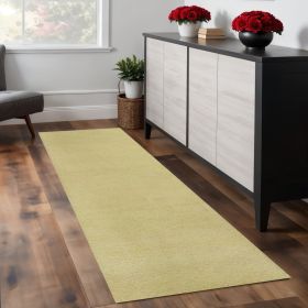 8' Canary Yellow Plain Runner Rug