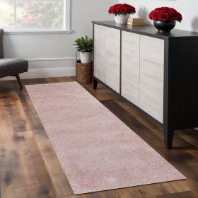 8' Rose Pink Indoor Shag Runner Rug