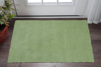 3' X 5' Spearmint Green Indoor Shag Rug