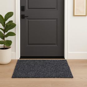 3' X 5' Black Heather Indoor Shag Rug