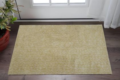 3' X 5' Yellow Heather Plain Area Rug