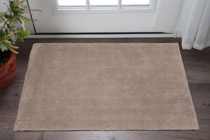3' X 5' Beige Heather Indoor Shag Rug
