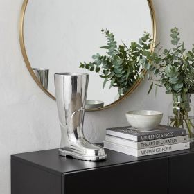 16" Silver Buffed Aluminum Tabletop Sculpture