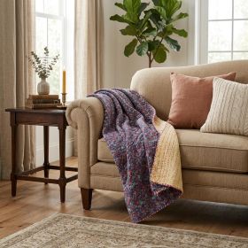 50" X 70" Multi Colored Eclectic Bohemian Traditional  Throw Blankets