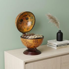 13" X 15" X 19" Red Globe With Chess Holder