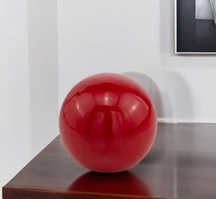 4" X 4" X 4" Red Aluminum Poppy Sphere