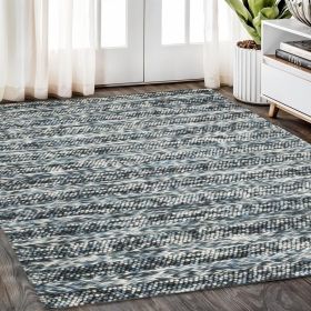 60 X 84 Blue Wool Rug