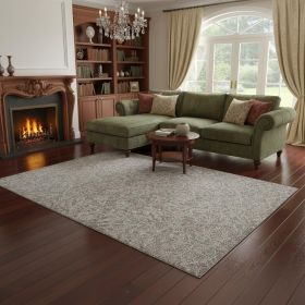 78 X 114 Grey Wool Rug