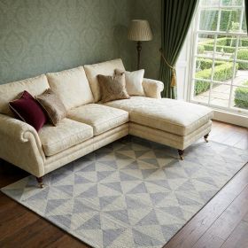 9' X 13' Ivory Hand Tufted Space Dyed Geometric Indoor Area Rug