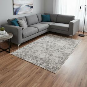 8' X 10' Gray Hand Loomed Area Rug