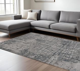 10' X 13' Ivory Or Grey Polypropylene And  Polyester Rug