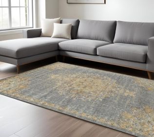 91 X 130 Slate Grey Wool Rug