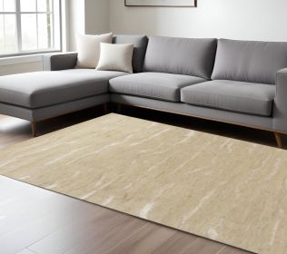 9' X 12' Beige Wool Hand Tufted Area Rug