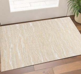3' X 5' Ivory Hand Tufted Abstract Indoor Area Rug