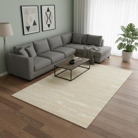 9' X 12' Ivory Hand Tufted Abstract Indoor Area Rug