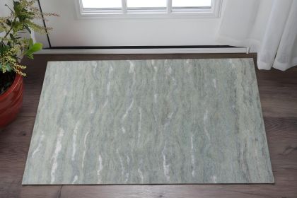 3' X 5' Slate Grey Hand Tufted Abstract Indoor Area Rug