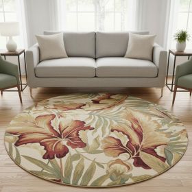 90 X 90 Ivory  Wool Rug