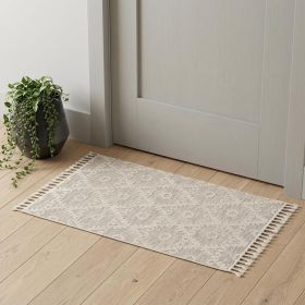 3' X 5' Ivory Chevron Area Rug