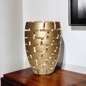 12 Mouth Blown Wall Design Gold Vase