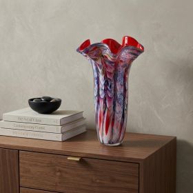 17 Multicolor Glass Art Napkin Vase