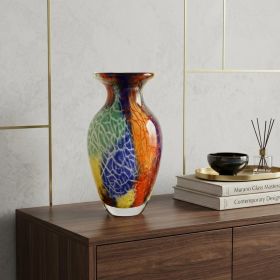 11 Multicolor Art Glass Vase