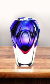 9 Purple Art Glass Vase