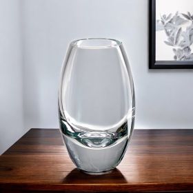 9 Mouth Blown Crystal European Made Vase