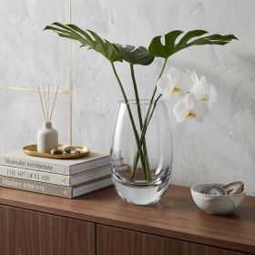 8 Mouth Blown Polish Oval Thick Walled Vase