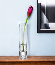 8 Mouth Blown Crystal Bud Vase