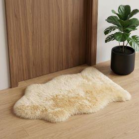 2' X 3' Cream New Zealand Natural Sheepskin Rug