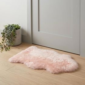 2' X 3' Rose New Zealand Natural Shearling Sheepskin Rug