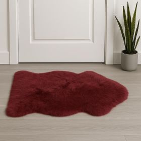 2' X 3' Raspberry New Zealand Natural Shearling Sheepskin Rug