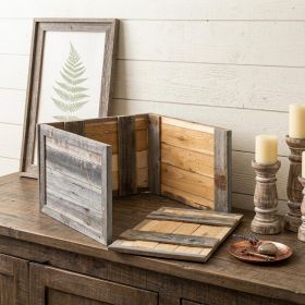 23" Natural Weathered Gray Plank Christmas Tree Collar