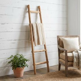 59" X 18" X 2"  Brown Decorative Ladder Shelve