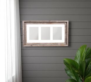 3 5X7 Rustic White Picture Frame With Plexiglass Holder