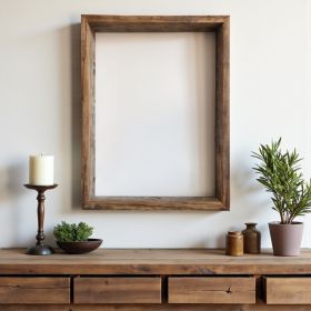 24 x 36 Gray Distressed Solid and Manufactured Wood Hanging or Tabletop Picture Frame