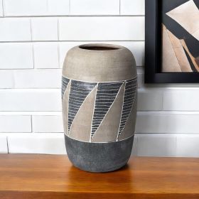 Grey And Brown Ceramic Vase
