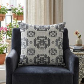 Gray Aztec Design Throw Pillow