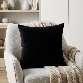 Black Velvet Two Tone Throw Pillow