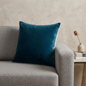 Aqua Teal Two Tone Throw Pillow