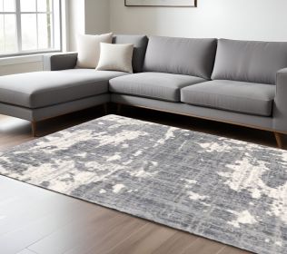 8' X 10' Grey And Ivory Grey Matter Area Rug
